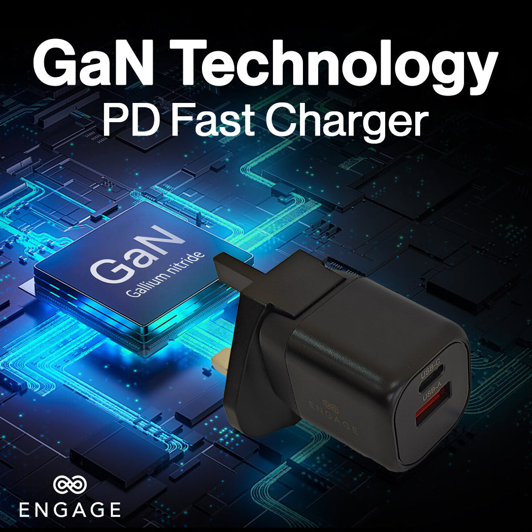 Engage Dual Port C+A 20W Power Adptr W/Interchangeable Eu/Uk Plug(8954526522358)
