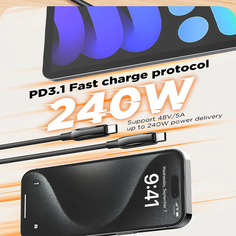 LDNIO LC921C Fast Charging Cable - 240W / 1Meter / Grey