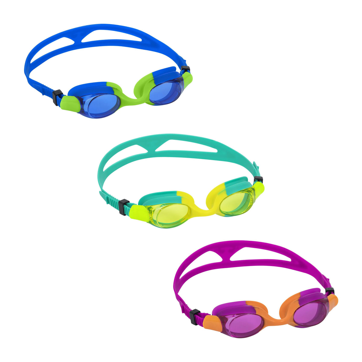 Bestway Lightning Pro Goggles (Contents: One Pair of Goggles, 3 Assorted Colors) Age 7+