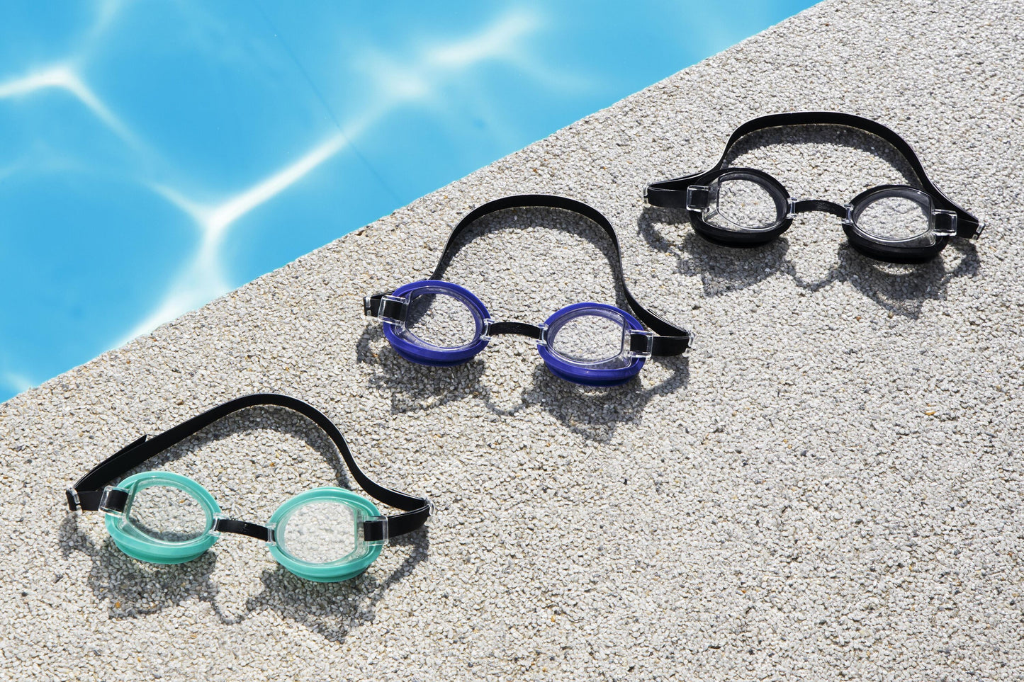 Bestway Aqua Burst Essential Goggles (Contents: One Pair of Goggles, 3 Assorted Colors) Age 14+