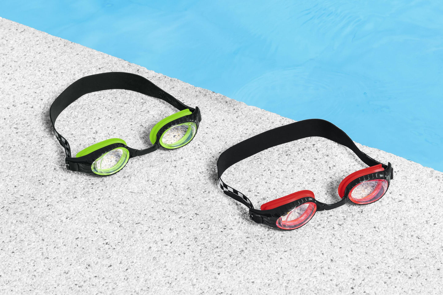 Bestway Turbo Race Goggles (Contents: One Pair of Goggles, 2 Assorted Colors) Age 7+