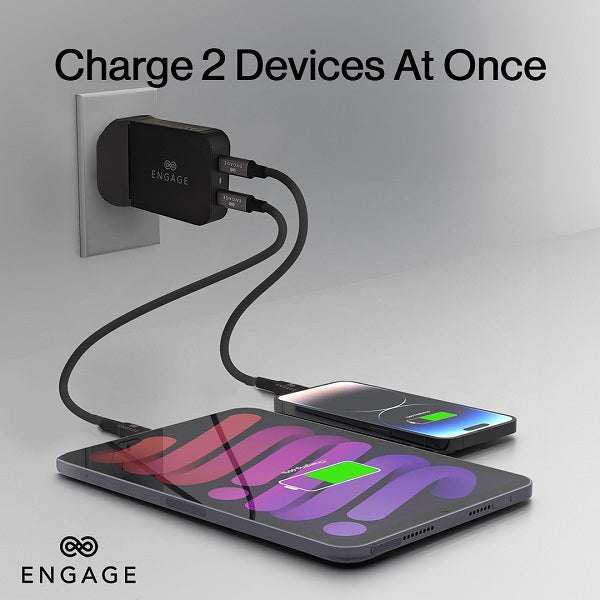 Engage Foldable Dual Usb-C 65W Power Adapter (Tr-344)(8954526522375)