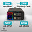Engage 120W 4In1 Car Charger W/Retractable Cables (Usb-C/Lightning) & Usb Ports