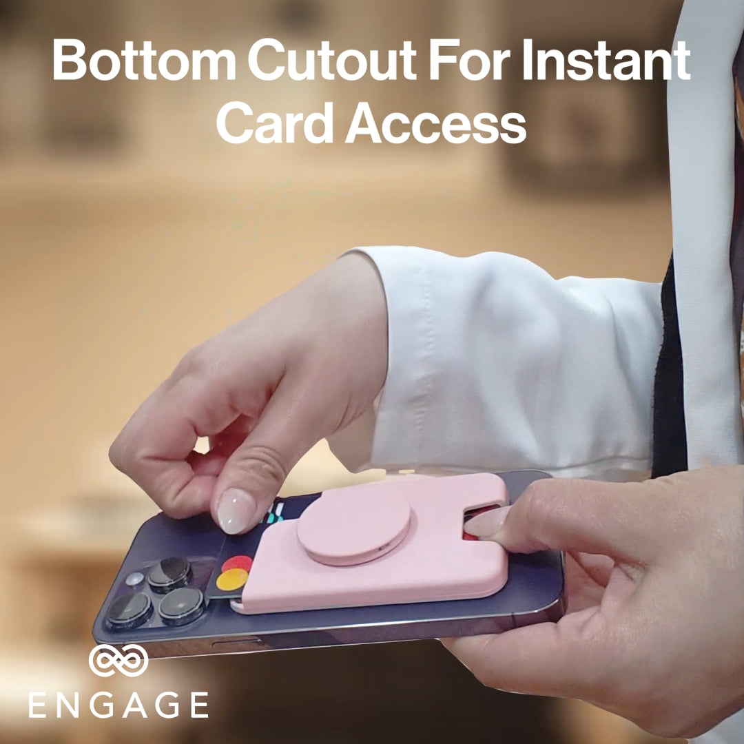 Engage Magsafe Wallet With Popgrip (Pink)