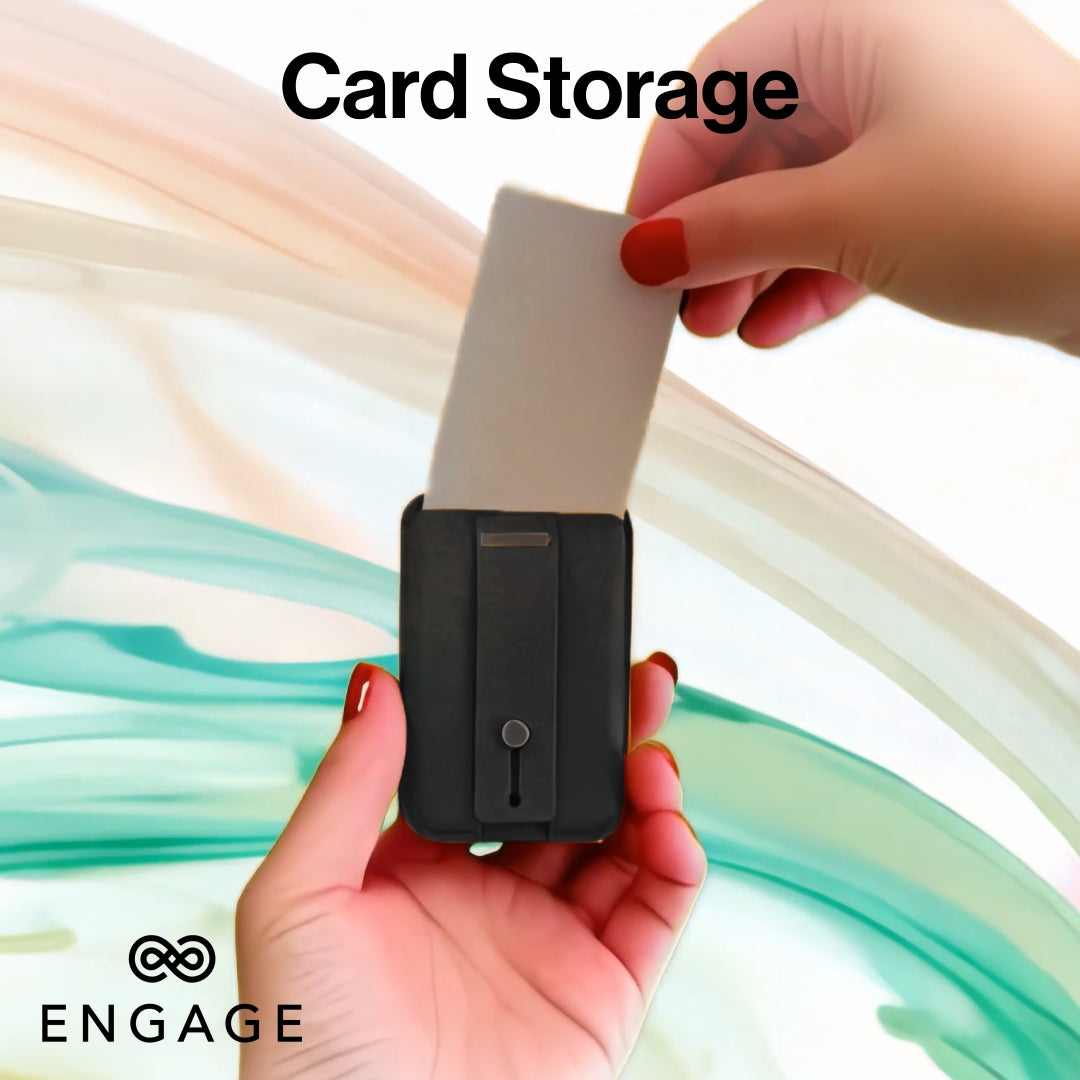 Engage Magsafe Wallet With Finger Grip Holder (Brown)