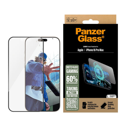 PanzerGlass® Gaming Screen Protector iPhone 16 ProMax | Ultra-Wide Fit