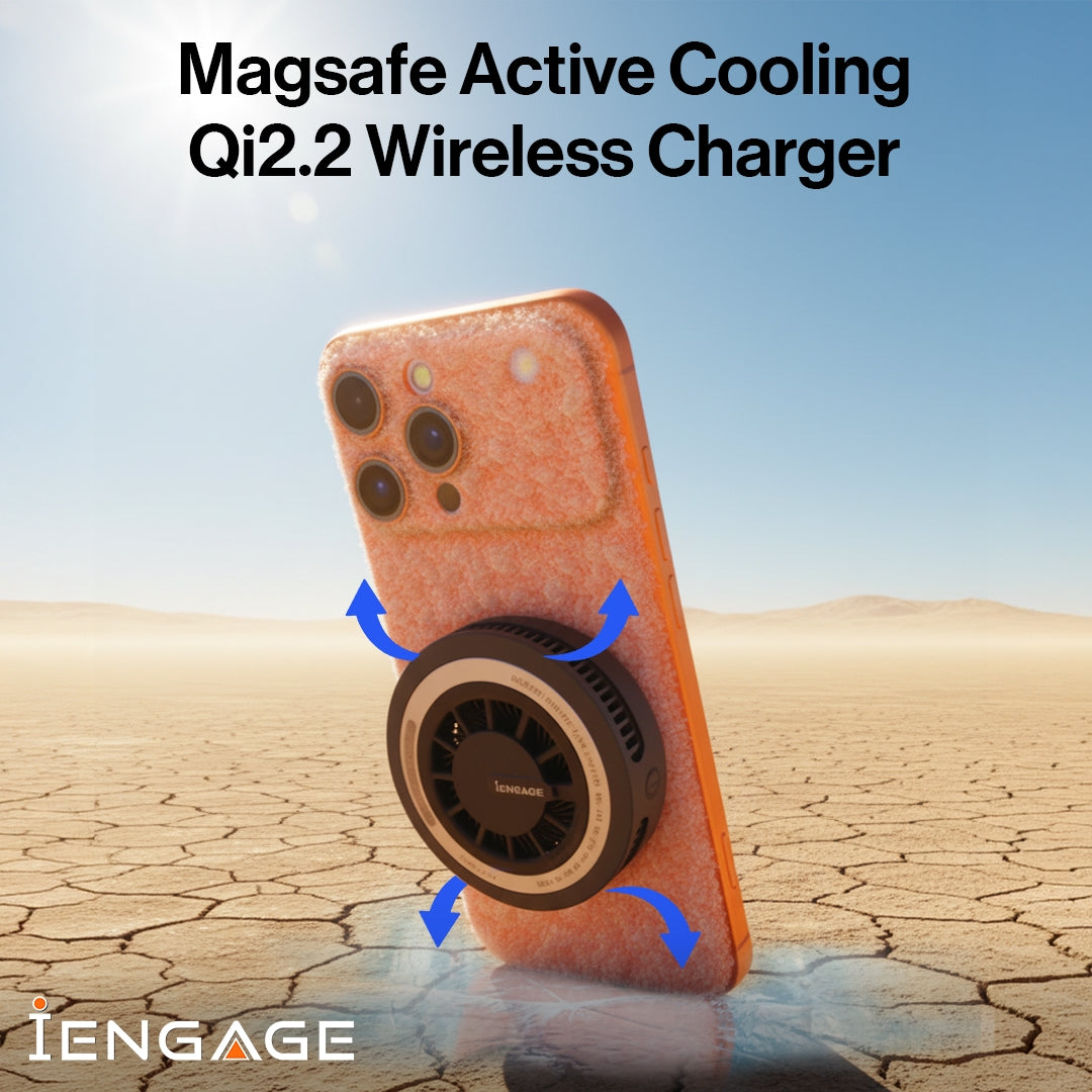 iEngage Qi2 Wireless Charger With Cooler And Air Vent Holder