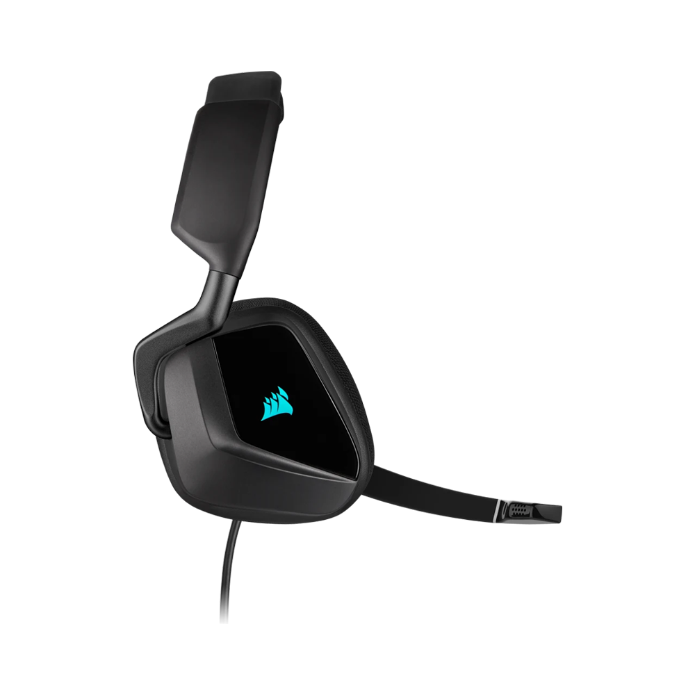 سماعة رأس ألعاب كورسير فويد RGB إيليت بريميوم، يو إس بي، بلون كربوني (EU)