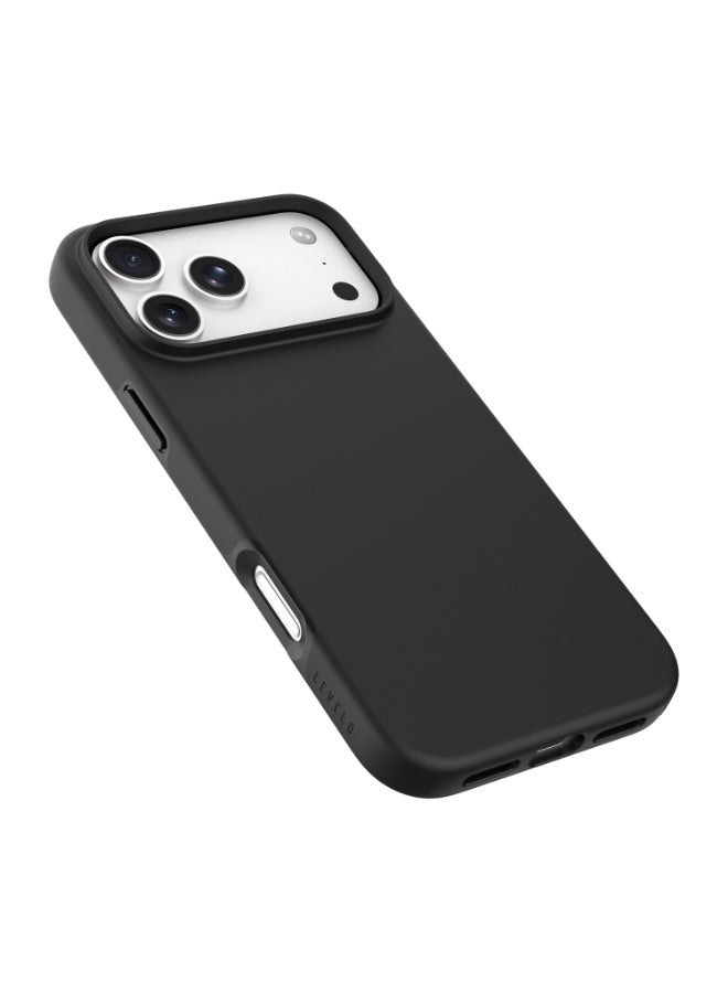 Levelo Dale MagSafe TPU+PC Solid Case For Apple iPhone 18 Pro - Black