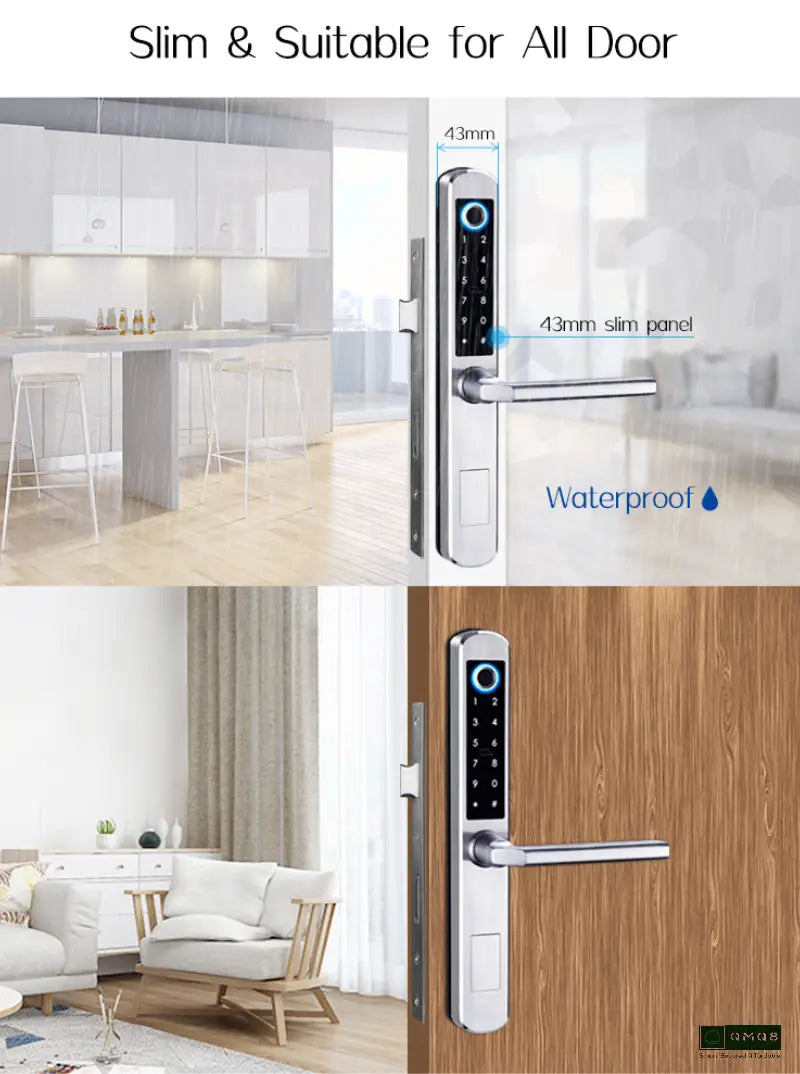 Gopeta TTLock Aluminum Door Lock - Silver