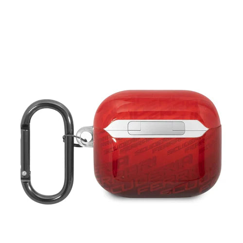 Ferrari Apple Airpods Pro TPU Case With Scuderia Ferrari Pattern - Red Accessories > Mobiles & Tablets > Mobiles