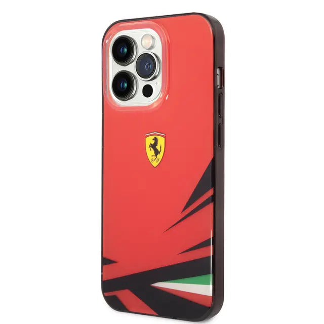 Ferrari iPhone 14 Pro Max PC/TPU Case with Double Layer Print - Red Accessories > Mobiles & Tablets > Mobiles