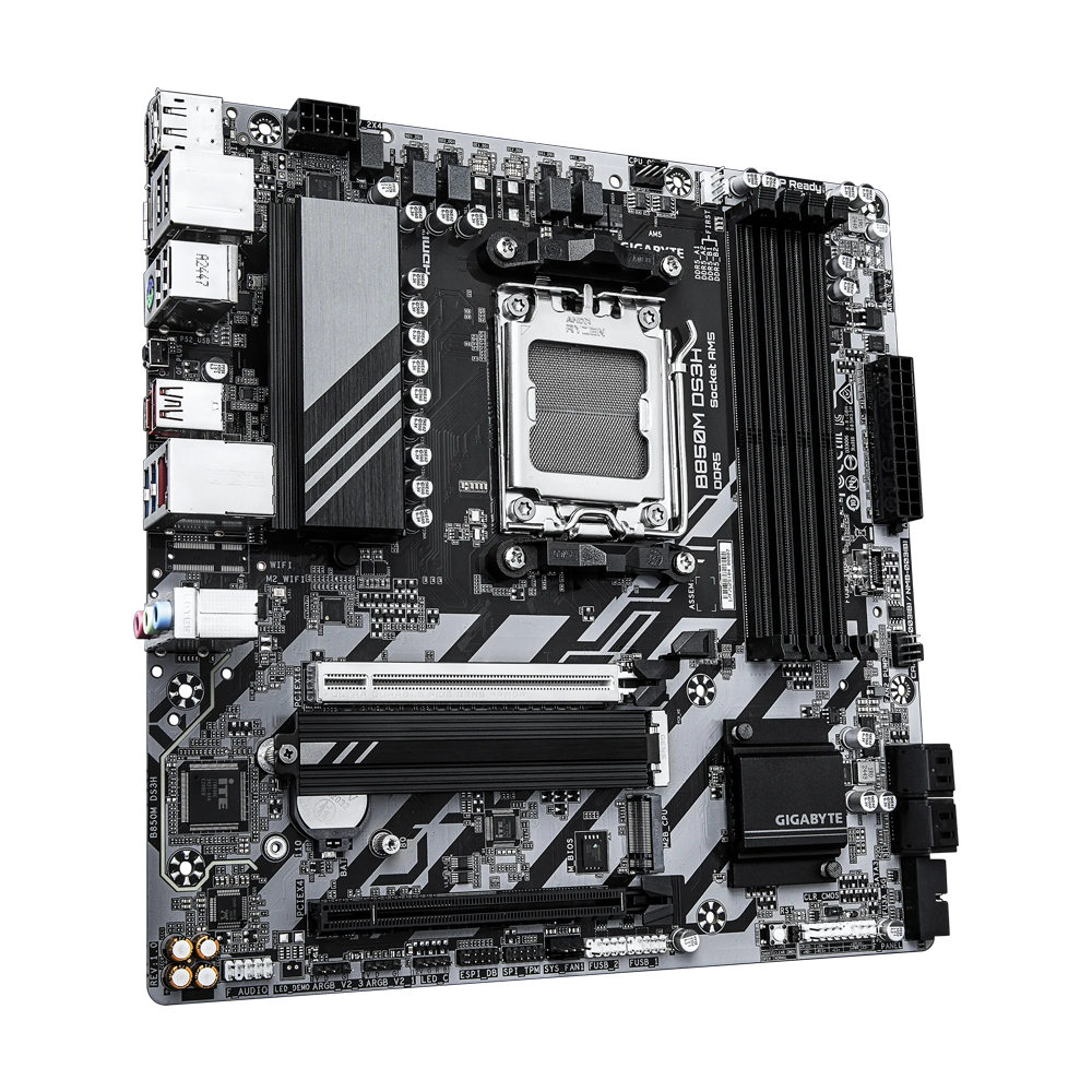 GIGABYTE B850M DS3H Motherboard - DDR5 / HDMI / DisplayPort / USB - Black