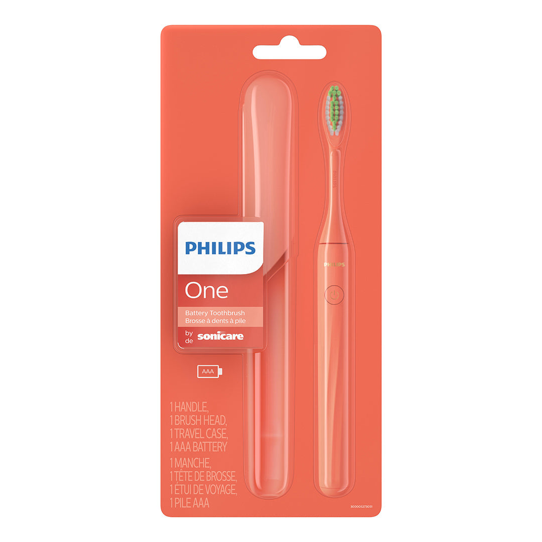 PhilipsOne Sonicare Battery Toothbrush - Miami Coral