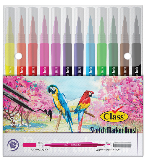 Class Brush Sketch - 12 Colors Colorpia