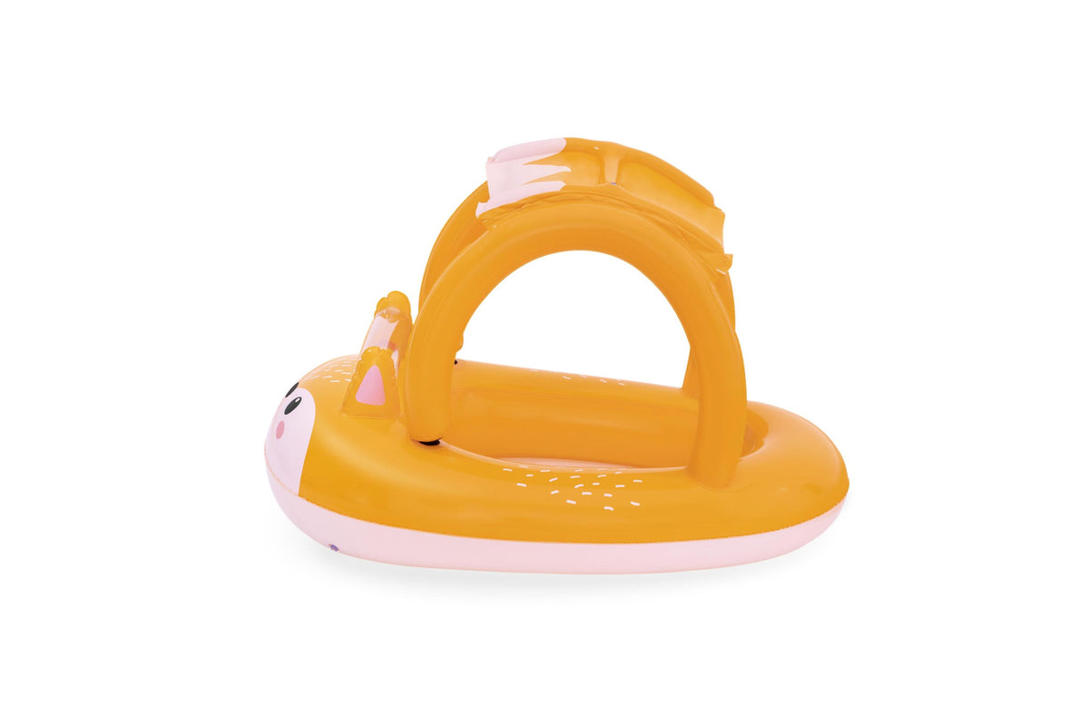 Bestway 94cm x 66cm Friendly Fox Shaded Baby Boat (Contents: 1 Boat) - Age 3+