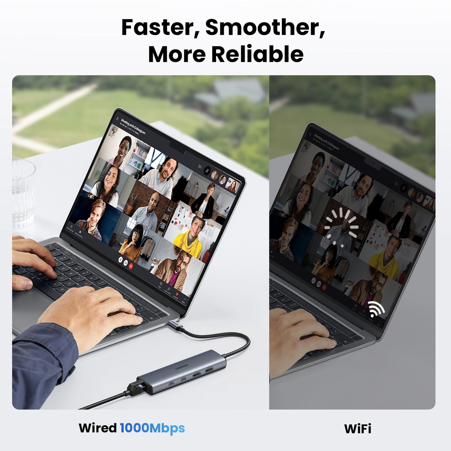 UGREEN 6-in-1 USB C Hub - Ethernet / USB-C 3.2 / USB-A
