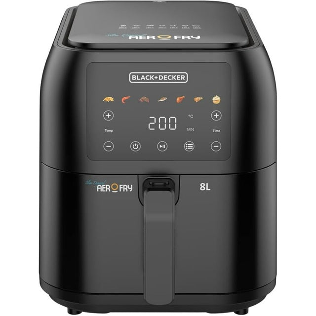 Black+Decker 8L Air Fryer, 1700W, Black, SAF80-B5