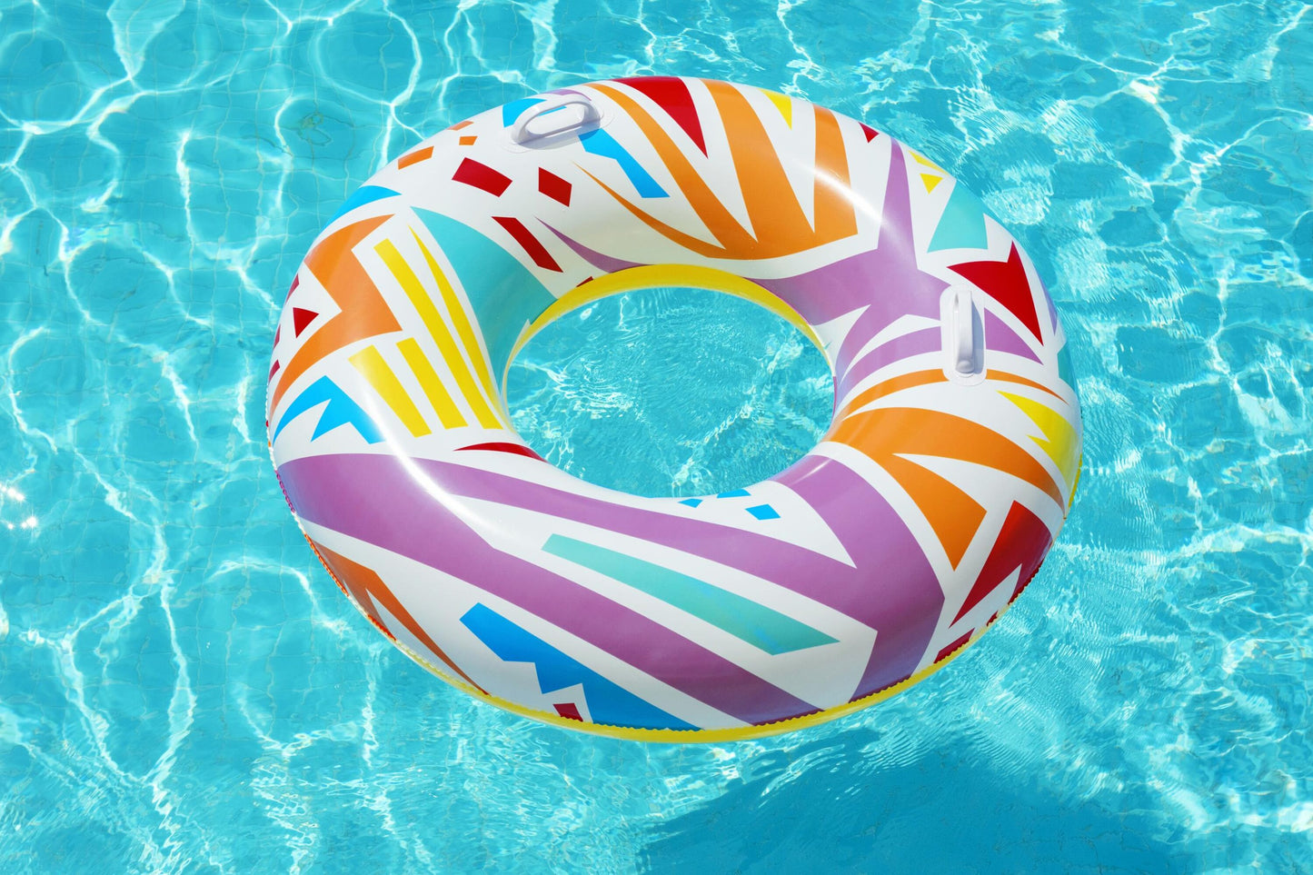 Bestway 1.07m Geometric Swim Ring (Contents: 1 Swim Ring, Repair Patch) - Age 12+