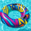 Bestway 1.07m Geometric Swim Ring (Contents: 1 Swim Ring, Repair Patch) - Age 12+