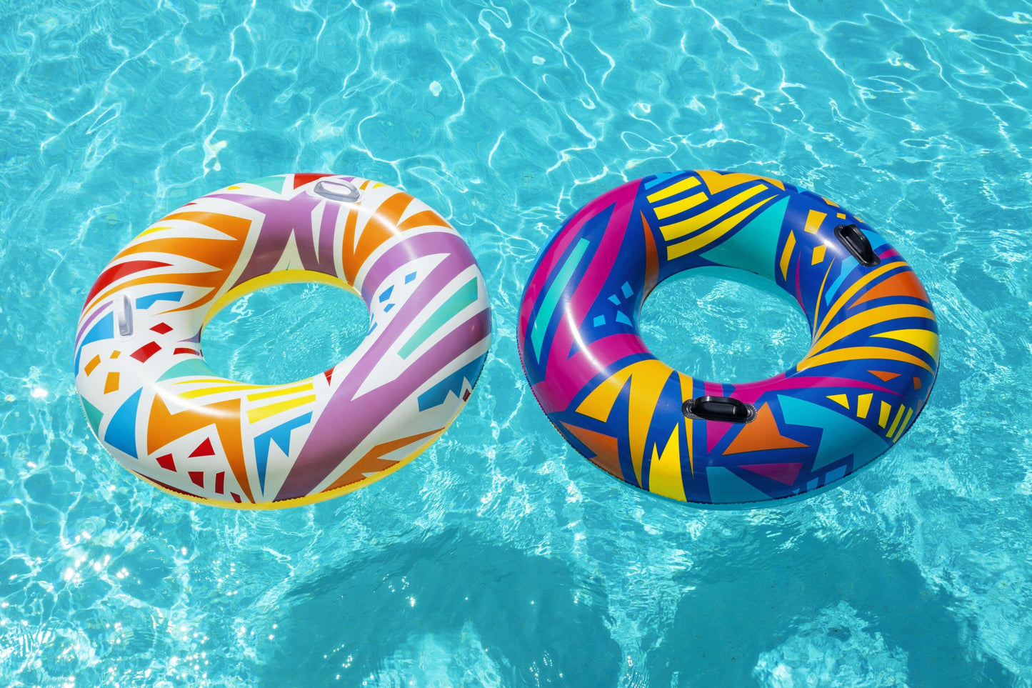 Bestway 1.07m Geometric Swim Ring (Contents: 1 Swim Ring, Repair Patch) - Age 12+
