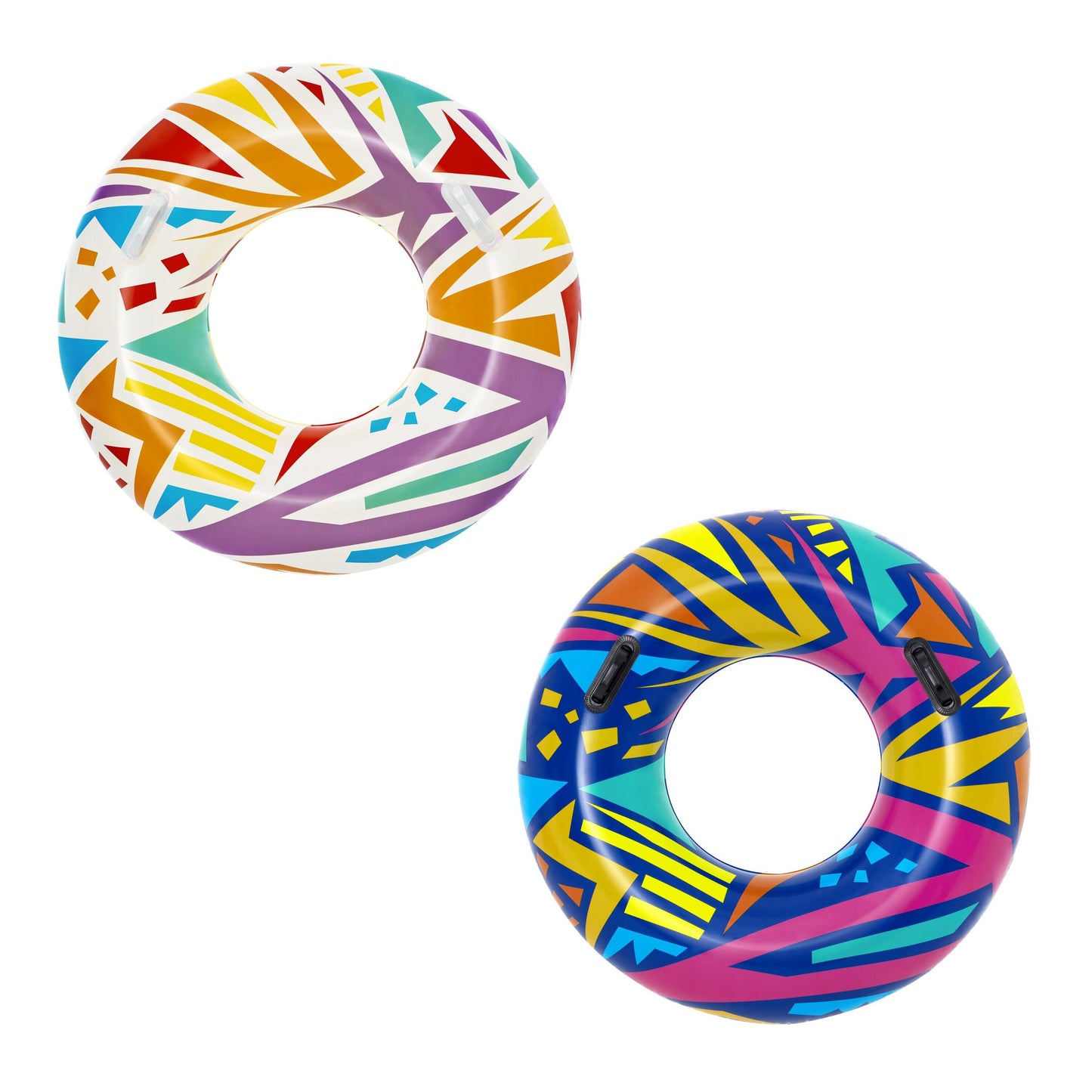 Bestway 1.07m Geometric Swim Ring (Contents: 1 Swim Ring, Repair Patch) - Age 12+