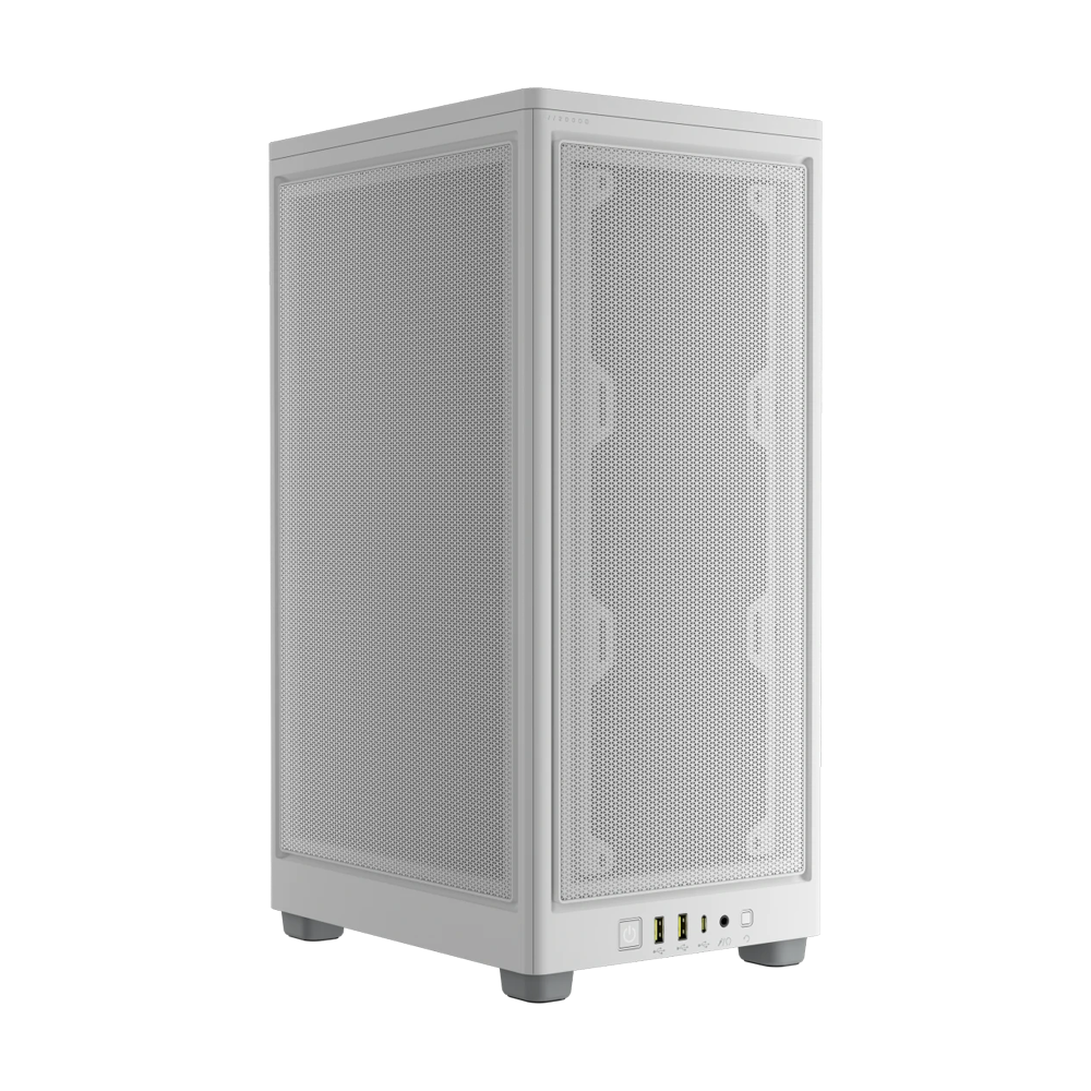 حافظة كمبيوتر كورسير 2000D إيرفلو Mini-ITX، باللون الأبيض