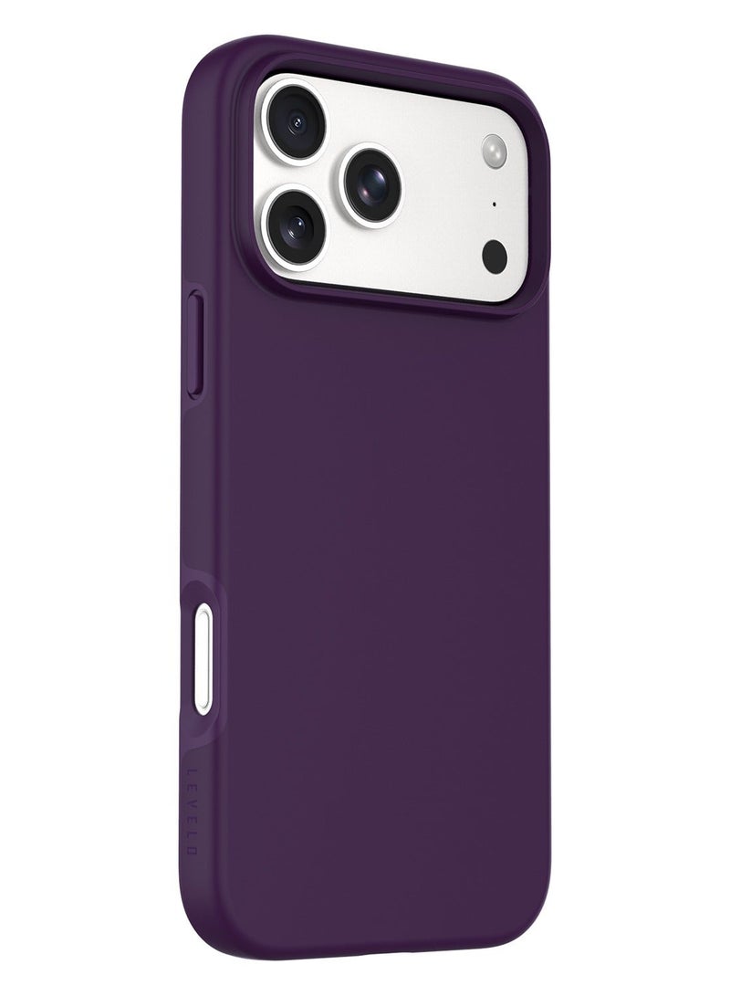 Levelo Dale MagSafe TPU+PC Solid Case For Apple iPhone 18 Pro - Burgundy