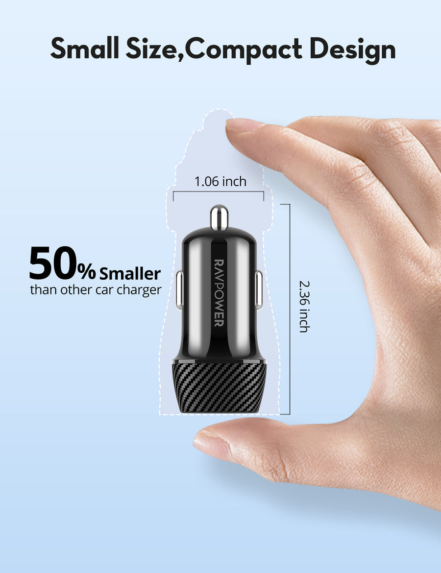 RAVPower  RP-VC1020 Car Charger - 35W / USB-C / Black