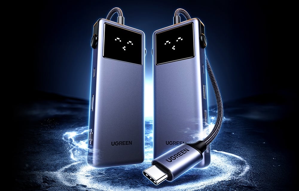 UGREEN QPai Pro 7-in-1 USB-C Hub - Ethernet / HDMI / USB-C / USB-A / PD 100W