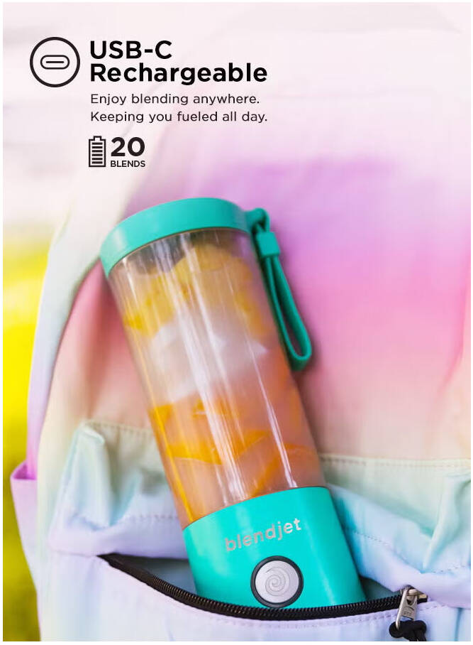 BlendJet V2 Portable Blender - 475ml / 200W / USB-C / Mint