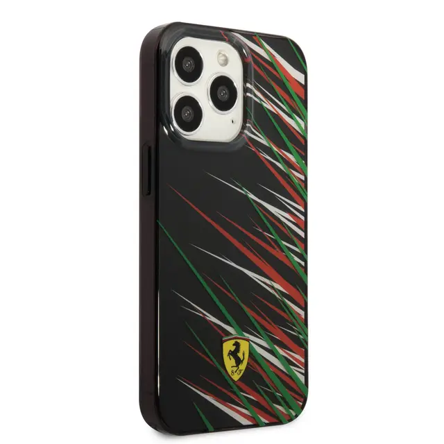 Ferrari iPhone 14 Pro Max PC/TPU Case with Double Layer Grass Print - Black Accessories > Mobiles & Tablets > Mobiles