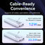 Vention Power Bank 10000mAh (Micro-USB + USB-C + USB-A + USB-A) with Built-in USB-C and Lightning Cables 22.5W - White
