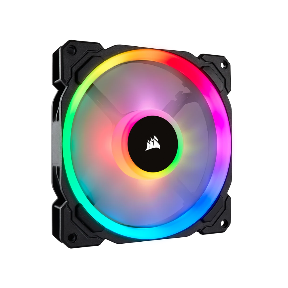 CORSAIR LL140 RGB Dual Light Loop RGB LED Single Case Fan - 140mm / Black
