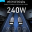 Anker Prime Cable - 3ft / 240W / USB-C to USB-C / Black