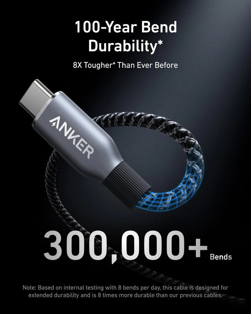 Anker Prime Cable - 6ft / 240W / USB-C to USB-C / Black
