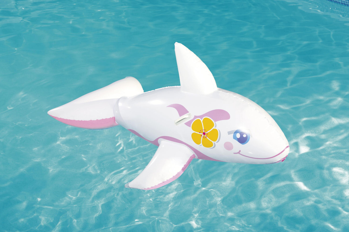 Bestway 1.57m x 94cm Whale Ride-on (Contents: 1 Ride-on, Repair Patch) - Age 3+