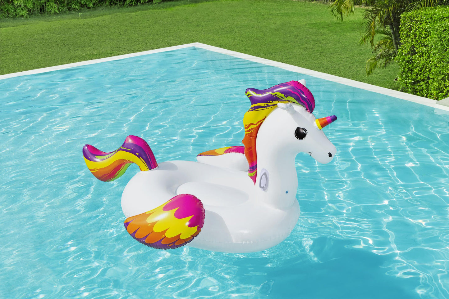 Bestway 2.24m x 1.64m Supersized Unicorn Ride-on (Contents: 1 Ride-on, Repair Patch)