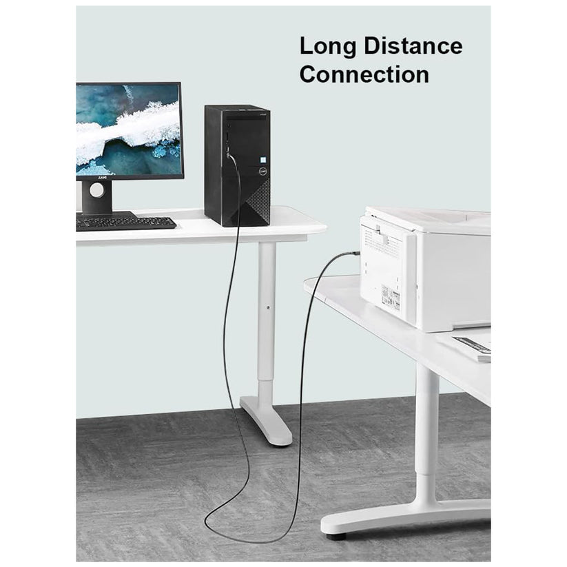 Mowsil USB 2.0 Type-A to Type-B Printer Cable - 480Mbps / 1.8 Meter / Grey