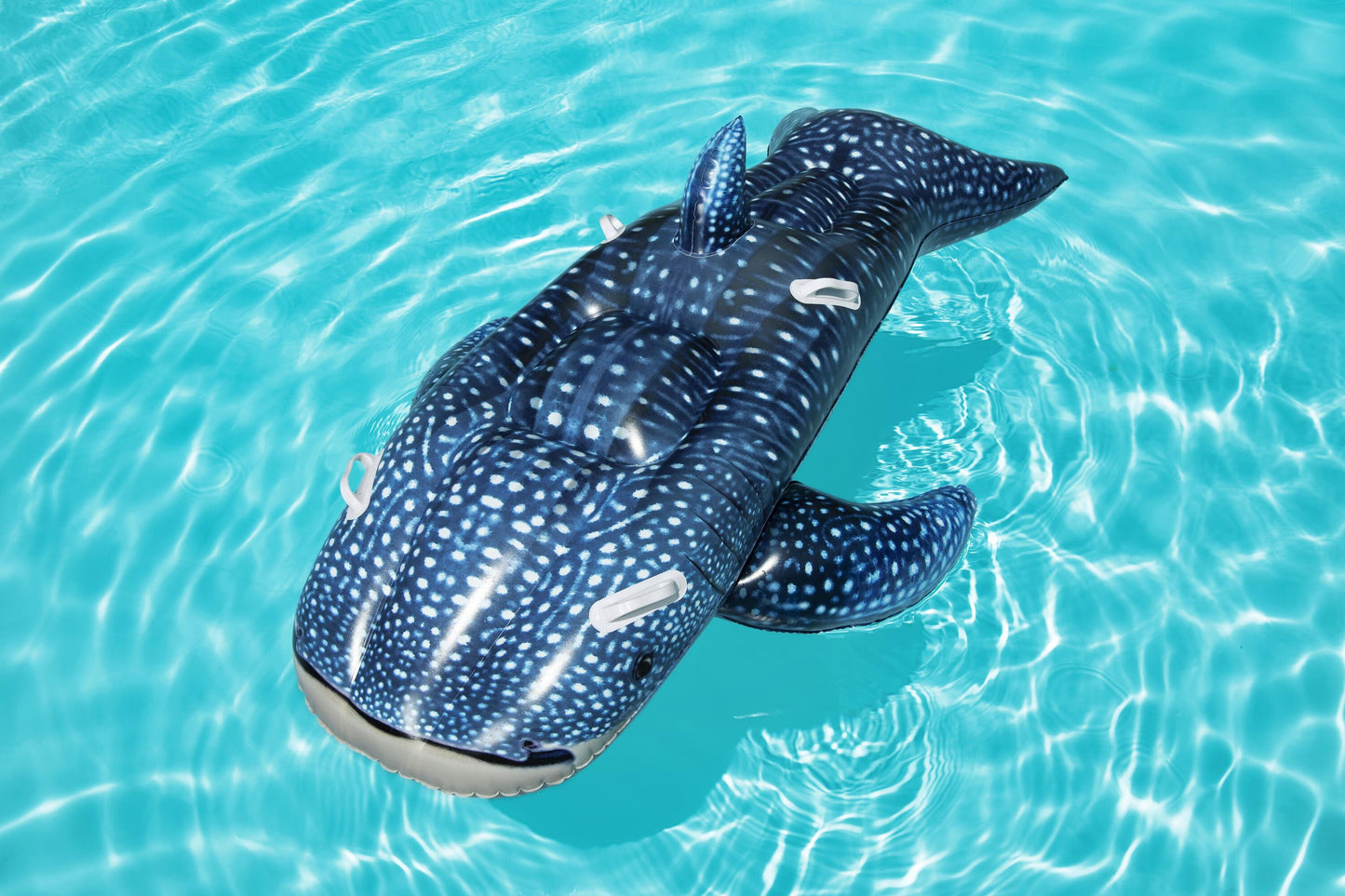 Bestway 1.93m x 1.22m Whaletastic Wonders Ride-On (Contents: 1 Rider-On, Repair Patch) - Age 3+