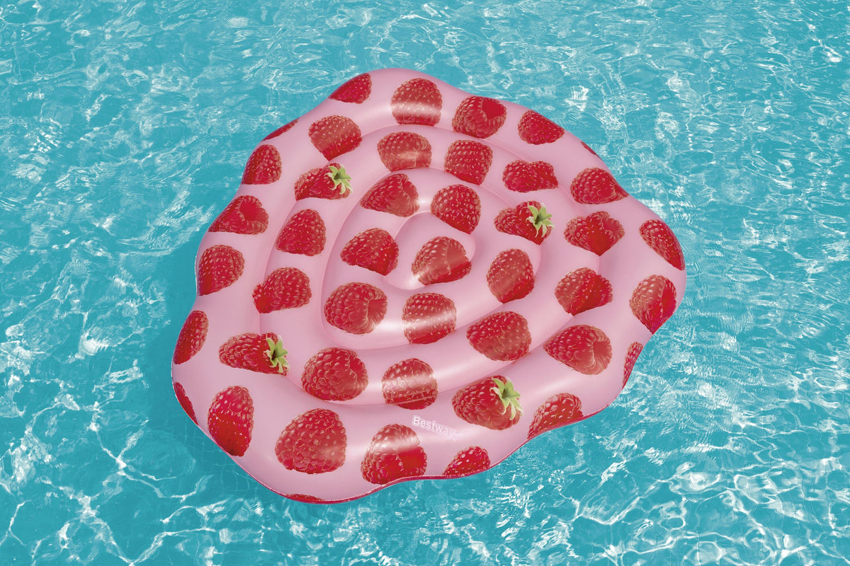Bestway 1.65m x 1.51m Scentsational Raspberry Pool Float (Contents: One Float, One Repair Patch)