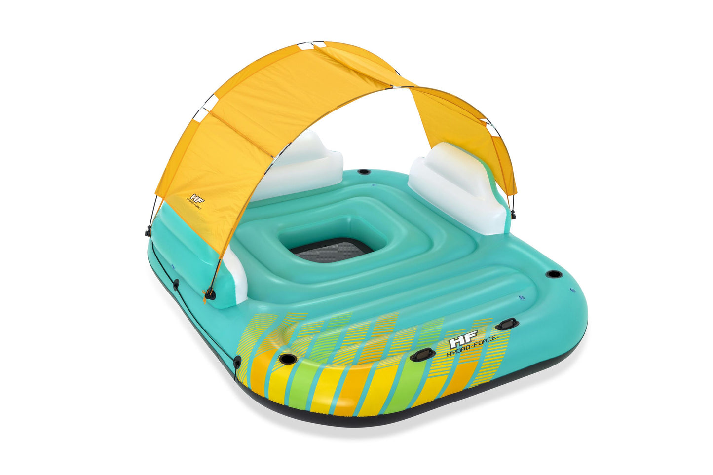 Bestway 3.00m x 2.75m sunny lounge island (contents:1 island, 1 sunshade, 1 anchor bag,repair patch)