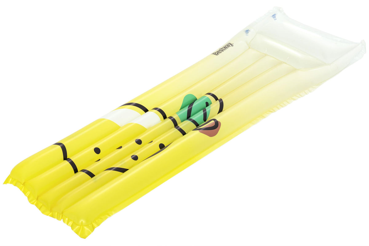 Bestway 1.83M X 69Cm Fresh Squeezed Lemon Floating Mat (1 Floating Mat, Repair Patch)