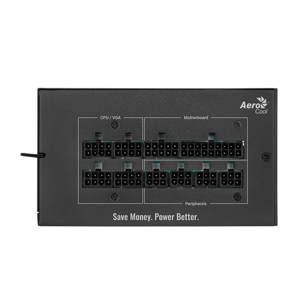 Aerocool MIRAGE Fully Modular 80 Plus Gold Power Supply - 750W / Black