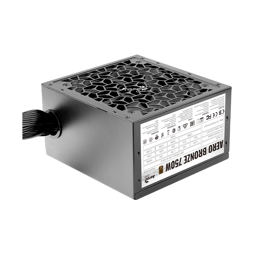 AeroCool Aero Bronze 80 Plus Power Supply - 750W / Black