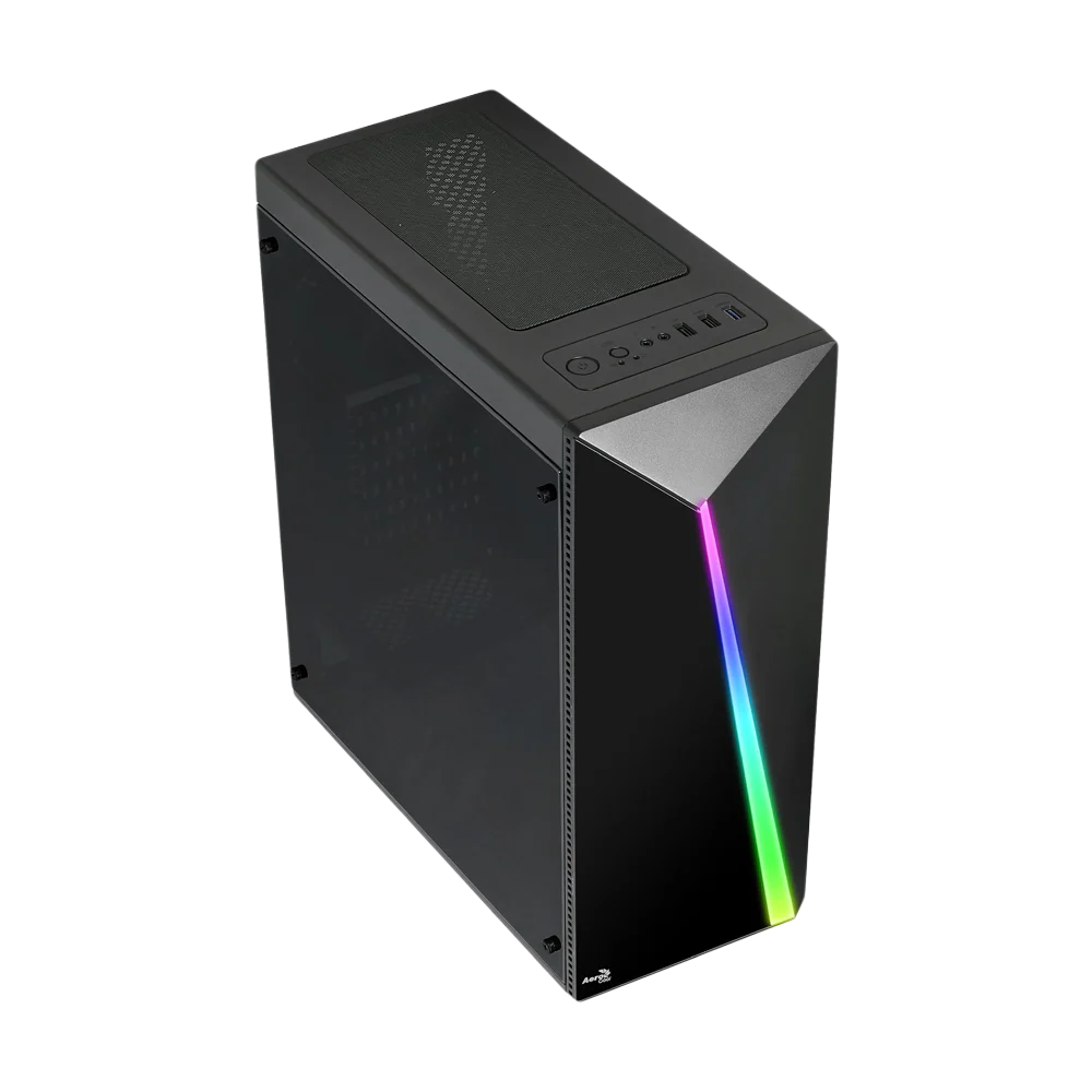 Aerocool Shard V2 Mid RGB Tower Case - Black