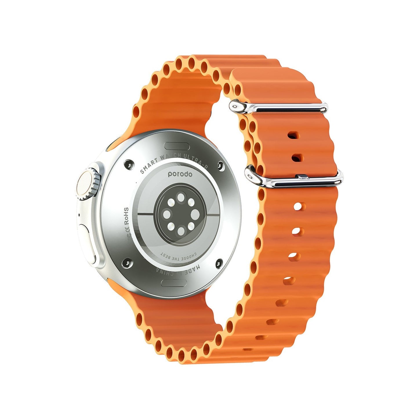 Porodo Ultra Evo Smart Watch 1.51’’ Wide Touch Screen - Orange Strap Smart Watches