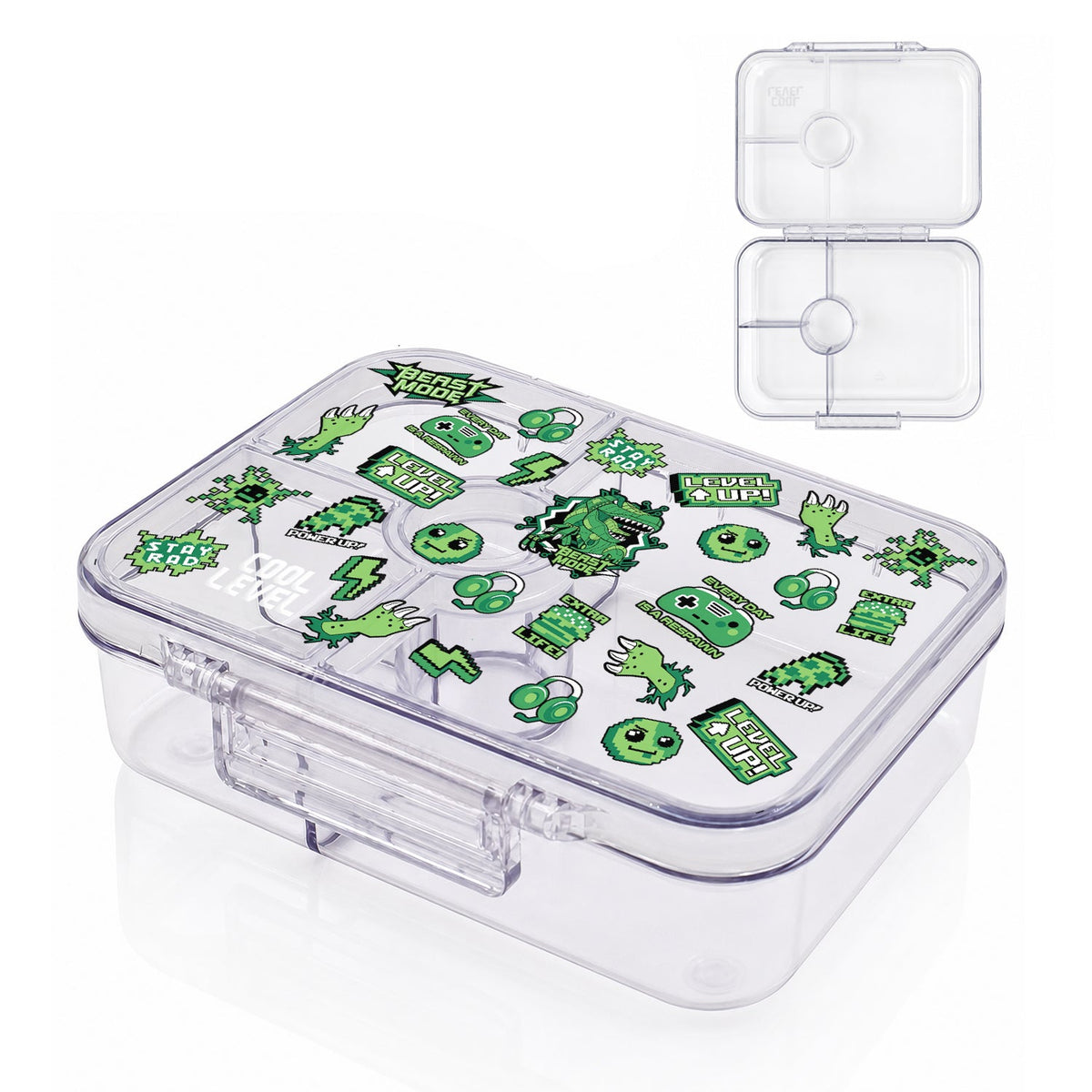 COOL LEVEL Healthy Transparent Compartment Lunchbox  F26 - Assorted