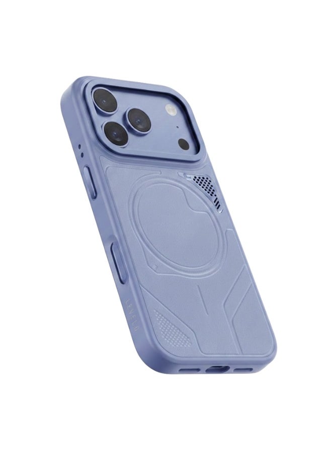 Levelo OPAL MagSafe Hybrid Armor Case For Apple iPhone 18 Pro - Light Blue