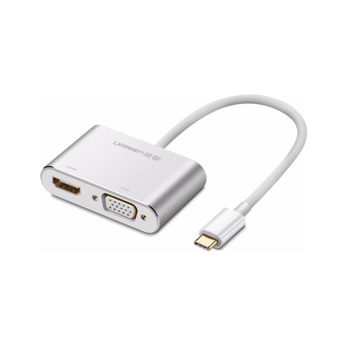 UGREEN USB Type C to HDMI + VGA Converter - White